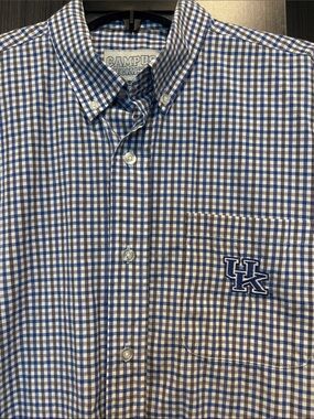 University of Kentucky Men’s Campus Specialties Blue & Gray Check Button-Down